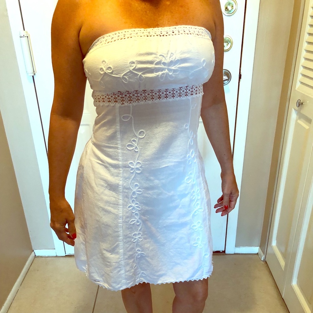 🌼Crisp white cotton dress🌼